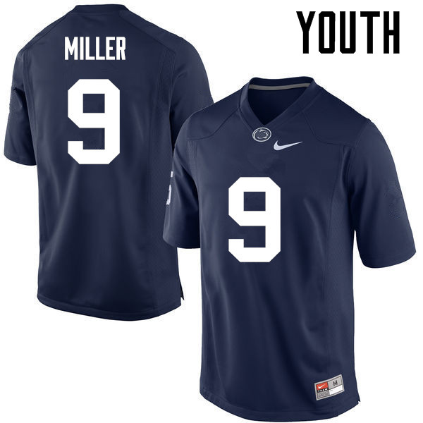 Youth Penn State Nittany Lions #9 Jarvis Miller College Football Jerseys-Navy